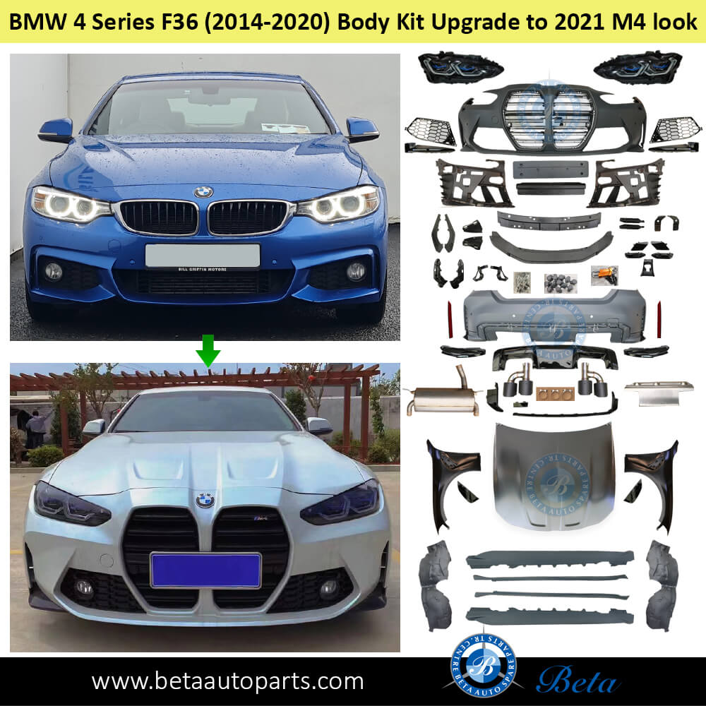 BMW 4 Series F36 (2014-2020), Body Kit Conversion Upgrade to 2021 M4 Look (4 Door), China BMW 4 Series F36 (2014-2020), Body Kit Conversion Upgrade to 2021 M4 Look (4 Door), China